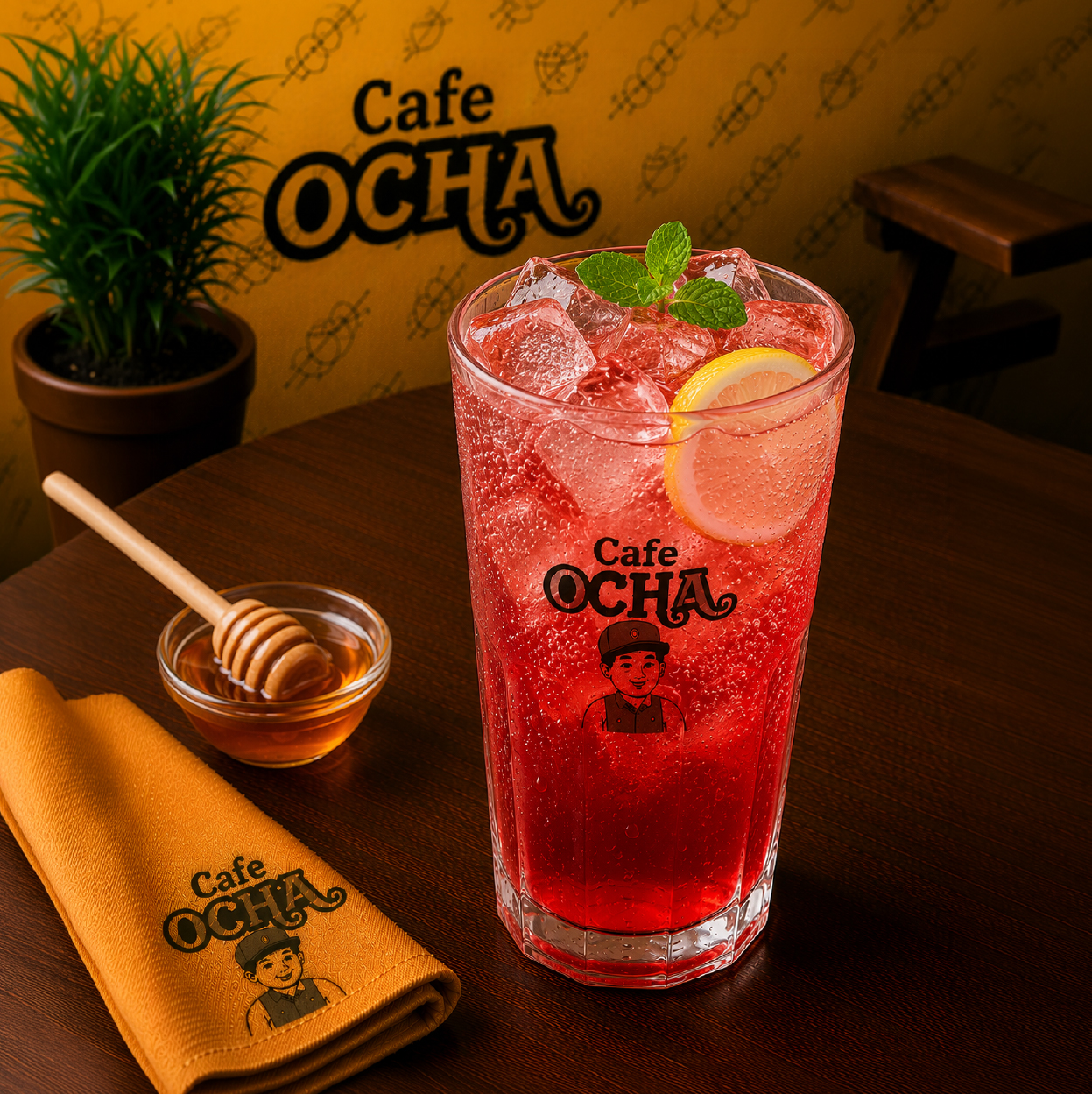 Iced Honey Red Soda