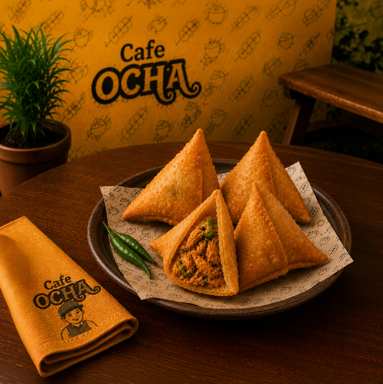 Kaanthaari Chicken Samosa